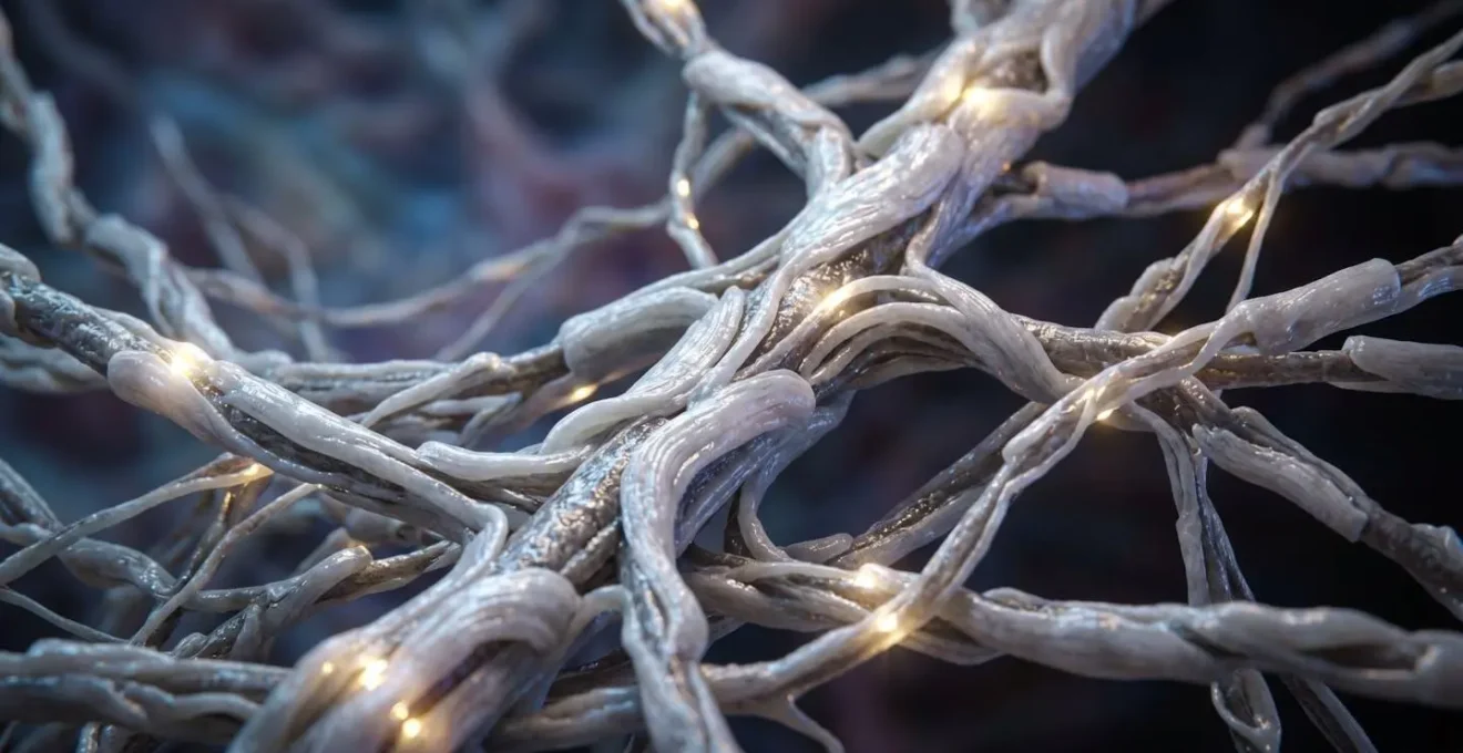 Visualisation macro des connexions neuronales myélinisées dans le cerveau d'un tireur
